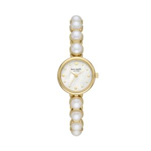 Ladies%27+Monroe+Pearl+Beaded+Bracelet+Watch+White+Mother-of-Pearl+Dial
