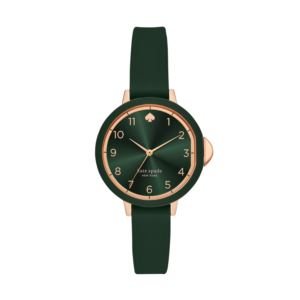 Ladies%27+Park+Row+Green+Silicone+Strap+Watch+Green+Dial