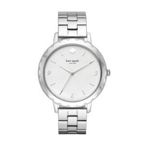 Ladies+Metro+Scallop+Silver-Tone+Watch+White+Dial