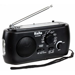 Solar%2FCrank+Dynamo+Radio+with+Flashlight+Black
