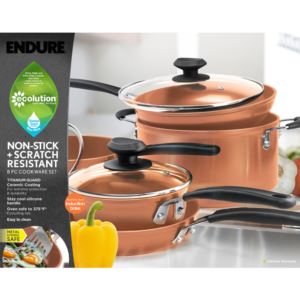 Endure+Titanium+Nonstick+8pc+Cookware+Set+Copper