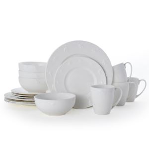 Flamingo+White+16pc+Porcelain+Dinnerware+Set