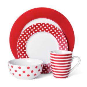Kenna+Red+16pc+Porcelain+Dinnerware+Set