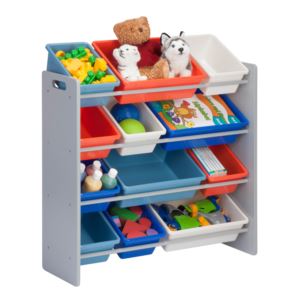Kids+Toy+Storage+Organizer+w%2F+12+Bins+Blue%2FGray