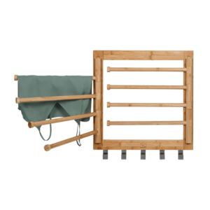 Wall+Mount+Swivel+Clothes+Drying+Rack+Bamboo