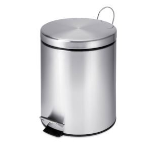 5L+Round+Stainless+Steel+Trash+Can