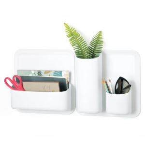 Perch+5pc+Magnetic+Wall+Storage+System+White