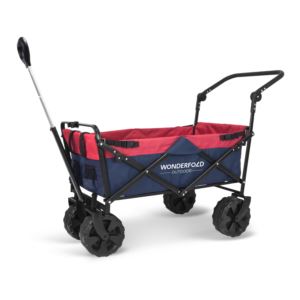 Wonderfold+Push+%26+Pull+Folding+Wagon+w%2FBeach+Tire+-+Navy%2FRed