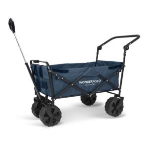 Wonderfold+Push+%26+Pull+Folding+Wagon+w%2FBeach+Tire+-Blue