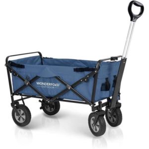 Wonderfold+Utility+Outdoor+Folding+Wagon+w%2FSelf-Stand+-+Blue