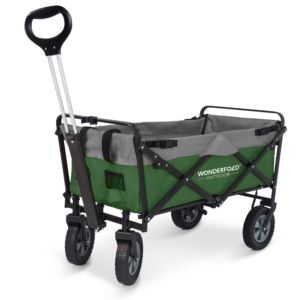 Wonderfold+Utility+Outdoor+Folding+Wagon+w%2FSelf-Stand+-+Green