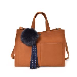 Vegan+Suede+Box+Satchel+in+Cognac