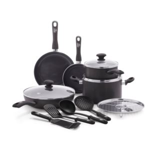 Diamond+13pc+Ceramic+Cookware+Set+Black