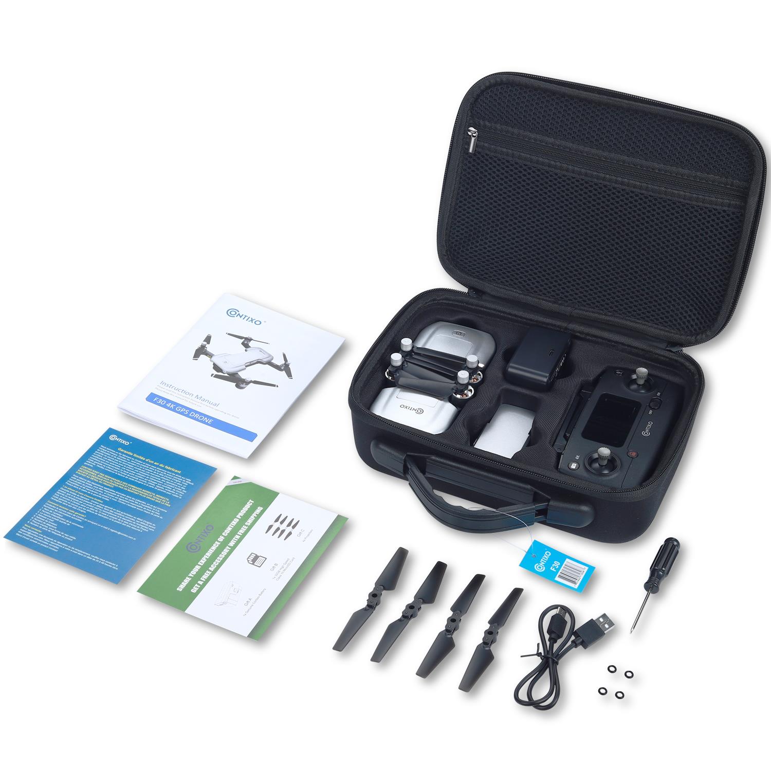 contixo f30 fpv 4k camera drone