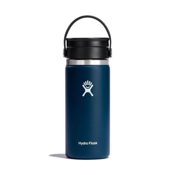 16 oz. Wide Mouth Coffee Flask w/Flex Sip Lid - Indigo W16BCX464