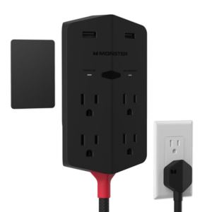 Power+Shield+XL+4+AC+Outlet+Magnetic+Surge+Protector+Black