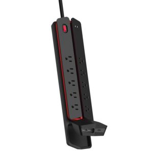 Power+Center+Vertex+XL+10+AC+Outlet+Surge+Protector+Black