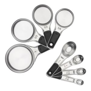 Good+Grips+Stainless+Steel+Measuring+Cup+%26+Spoon+Set