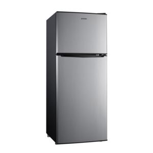 4.6+Cubic+Foot+Double+Door+Refrigerator+Stainless+Steel