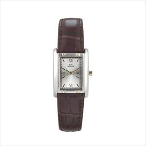 Women's Two-Tone Tank Style Leather Strap Watch TAL102-TT