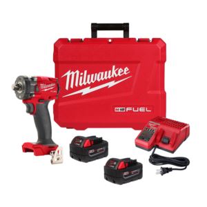 M18+FUEL+1%2F2%22+Compact+Impact+Wrench+w%2F+Pin+Detent+Kit+%26+2+Resistant+Batteries