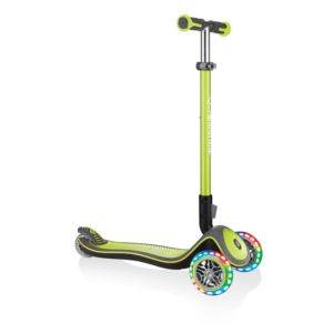 Elite+Deluxe+Foldable+3-Wheel+Youth+Scooter+w%2F+Lights+Lime+Green