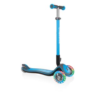 Elite+Deluxe+Foldable+3-Wheel+Youth+Scooter+w%2F+Lights+Sky+Blue