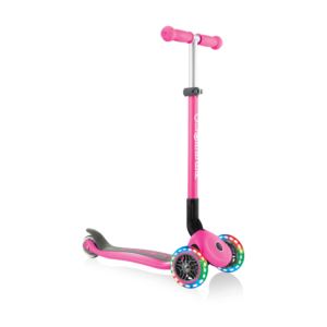 PRIMO+Foldable+Youth+Scooter+w%2F+Lights+Neon+Pink