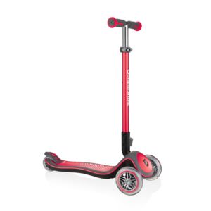 Elite+Deluxe+Foldable+3-Wheel+Youth+Scooter+Red