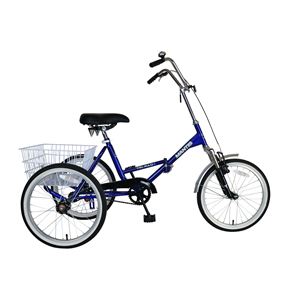 Tri-Rad+20%22+Adult+Folding+Trike+Blue