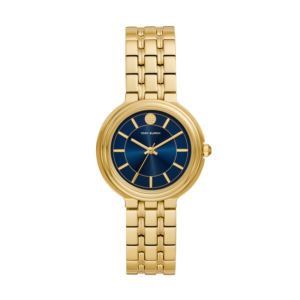 Ladies+Bailey+Gold-Tone+Stainless+Steel+Watch+Navy+Dial
