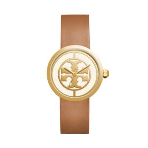 Ladies+Reva+Light+Brown+Leather+Strap+Watch+Ivory+Dial