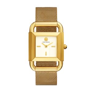 Ladies+Phipps+Gold-Tone+Mesh+Watch+Ivory+Dial