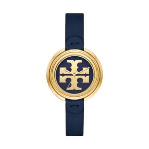 Ladies+Miller+Gold+%26+Navy+Leather+Strap+Watch+Navy+Dial