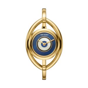 Ladies+Evil+Eye+Gold-Tone+Bangle+Watch+Ivory+%26+Navy+MOP+Dial