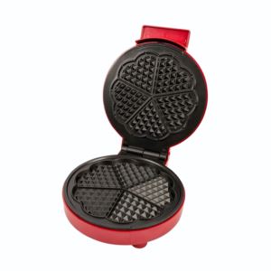 Heart-Shaped+Waffle+Maker%2C+Red