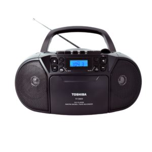 Portable+MP3%2FCD%2FCassette%2FAM%2FFM+Boombox+Black