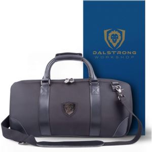 Dalstrong+Compact+2+Pocket+Premium+Knife+Bag+-+Nylon+%26+Top+Grain+Leather+Roll+Bag+-+15+Slots