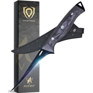Dalstrong+6%22+Fillet+Knife+-+Delta+Wolf+Series+-+High+Carbon+Steel+-+Camo+Handle+-+Leather+Sheath