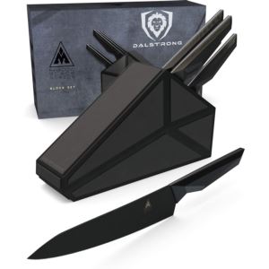 Dalstrong+5-Piece+Knife+Set+with+Storage+Block+-+High+Carbon+Steel+-+Shadow+Black+Series