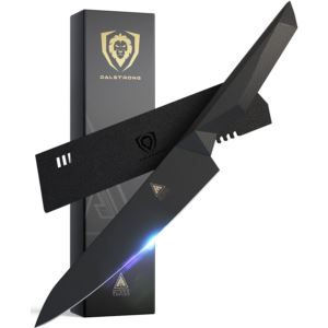 Dalstrong+8%22+Chef+Knife+-+Shadow+Black+Series+-+High+Carbon+Steel+-Sheath+Included+-+NSF+Certified