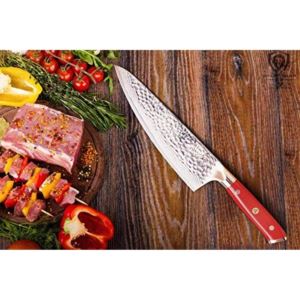 Dalstrong+Chef+Knife+-+8+inch+Red+Handle+-+Shogun+Series