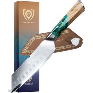Dalstrong+7%22+Santoku+-+Valhalla+Series+-+High+Carbon+Steel+-+Resin+Handle+-+Leather+Sheath