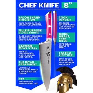 Dalstrong+Chef+Knife+-+8+inch+Fuchsia+Handle+-+Gladiator+Series