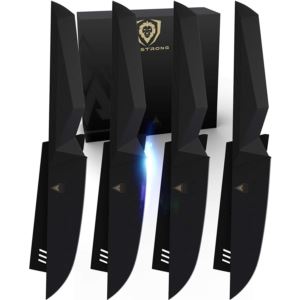 Dalstrong+4-Piece+Steak+Knife+Set+-+5%22+Straight-Edge+Blade+-+Shadow+Black+Series+-+Sheaths+Included
