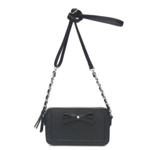 Reese+Front+Bow+Crossbody+Black