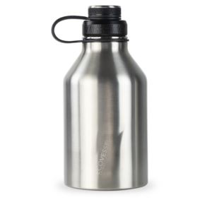 BOSS+-+64oz+TriMax+Triple+Insulated+Growler+with+2-Piece+Screw+Cap+and+Infuser+-+Silver