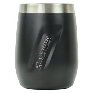 EcoVessel+Port+10+oz+TriMax+Triple+Insulated+Wine+Cup%2FRocks+Glass+w%2FTritan+Lid+-+Black