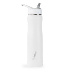 EcoVessel+Summit+24+oz+Insulated+SS+Straw+Water+Bottle+-+Whiteout