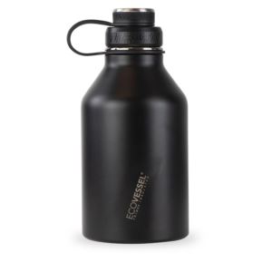 EcoVessel+Boss+-+64oz+TriMax+Triple+Insulated+Growler+-+2-Piece+Screw+Cap+w%2FInfuser+-+Black